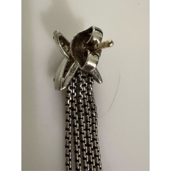 David yurman diamond x tassel earring 18k and 925 - Picture 5 of 11